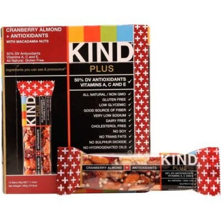 KIND KIND® Plus Nutrition Boost Bar, Cranberry Almond and Antioxidants, 1.4 oz., 12/Box 17211